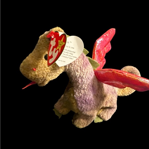 Ty Beanie Baby - Scorch the Dragon Rare - Picture 1 of 8